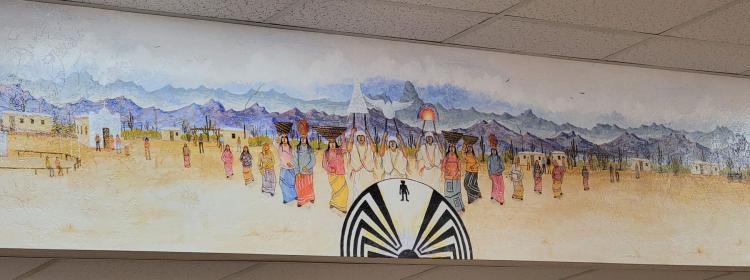 Mural on school wall.